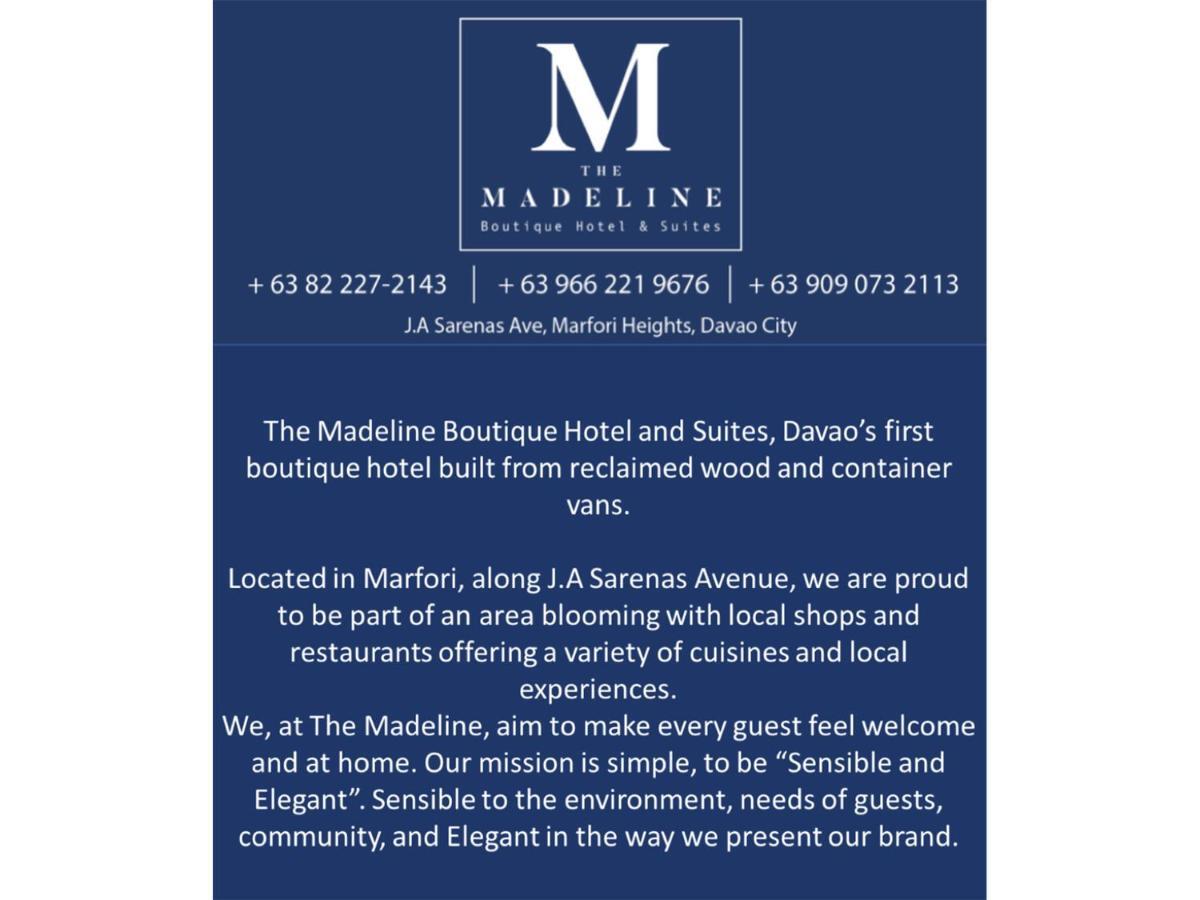 The Madeline Boutique Hotel & Suites Davao City Esterno foto